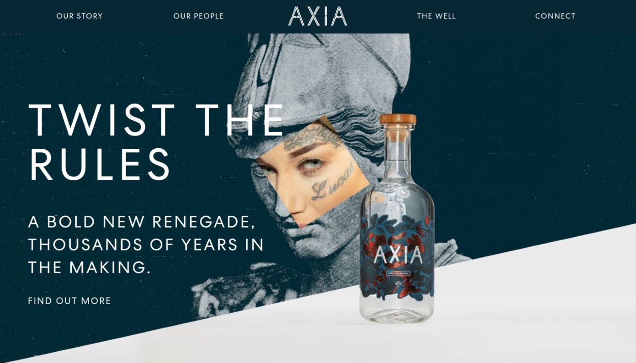 Homepage of Axia spirit.