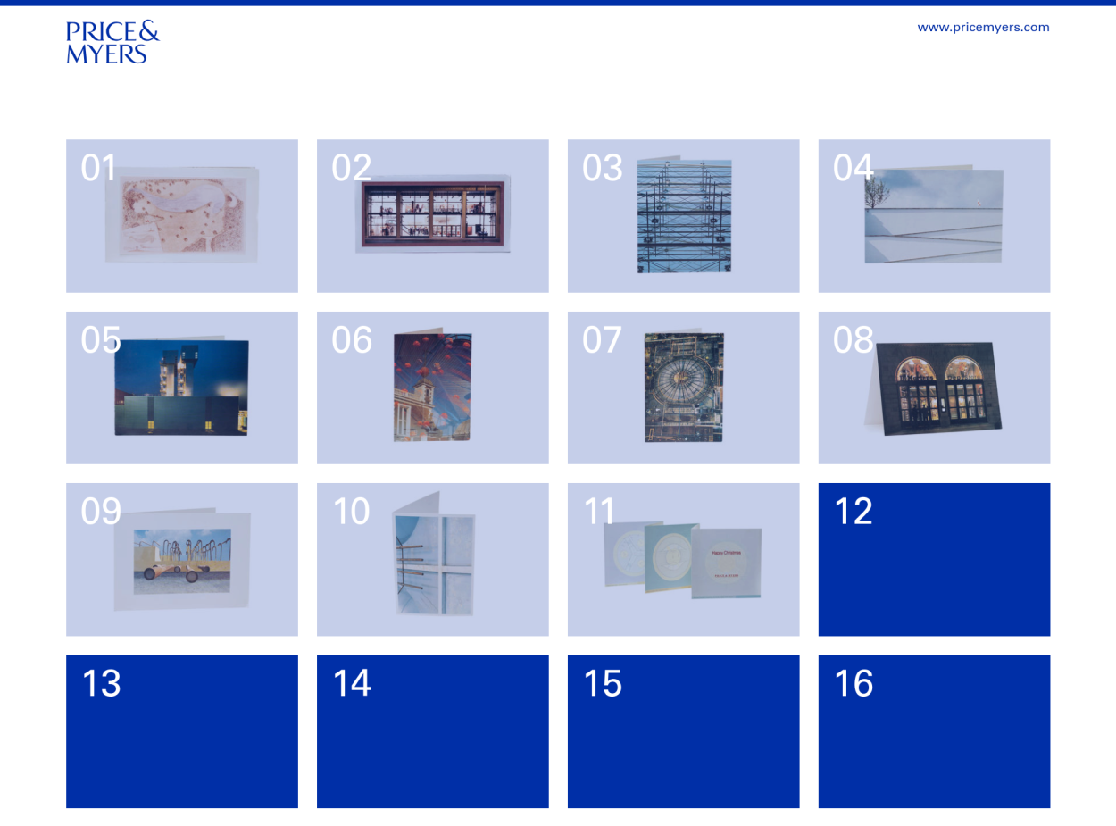 Online advent calendar for Price & Myers.