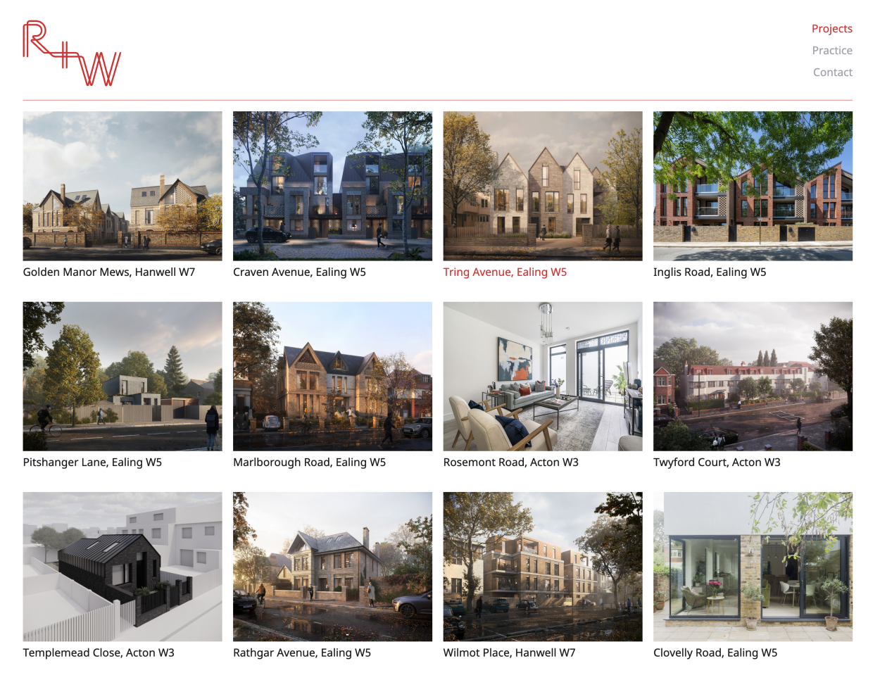Project thumbnail image of architectural projects.