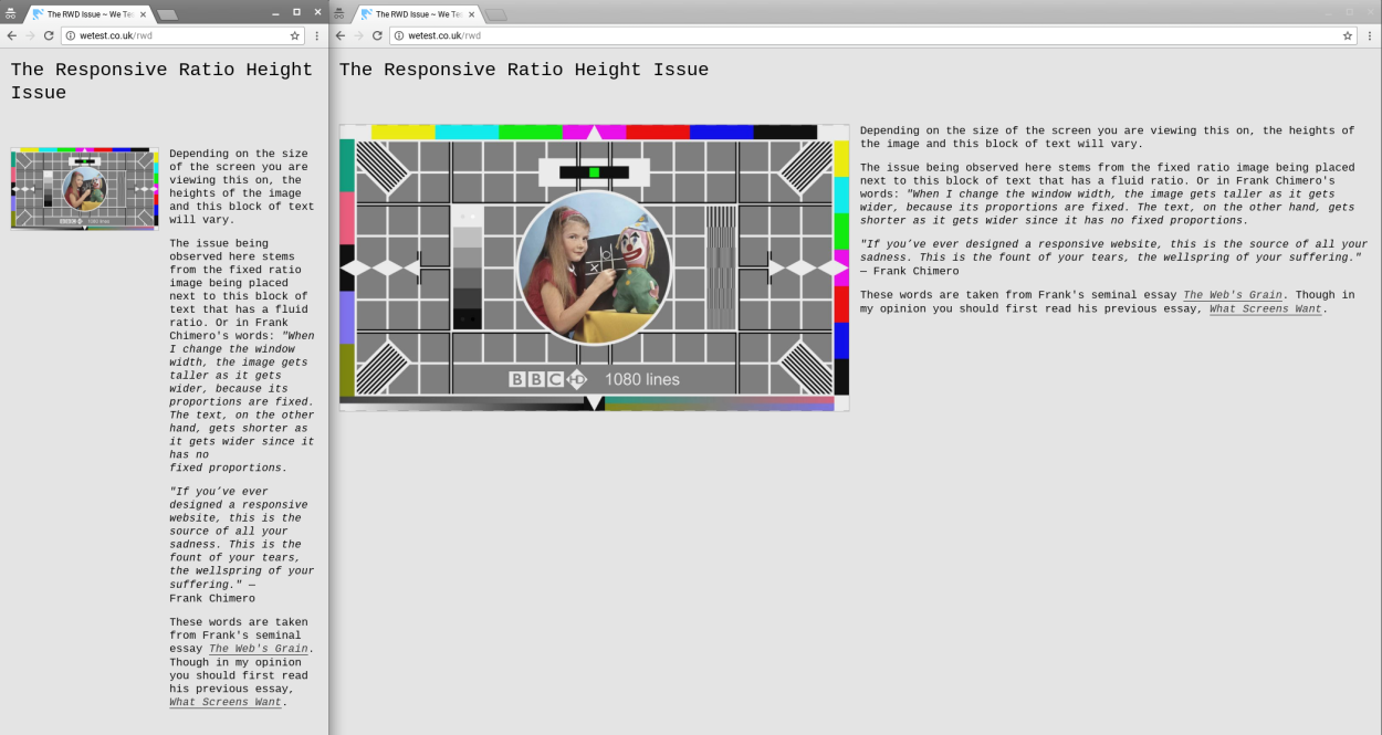 An image next to text on two screen sizes.